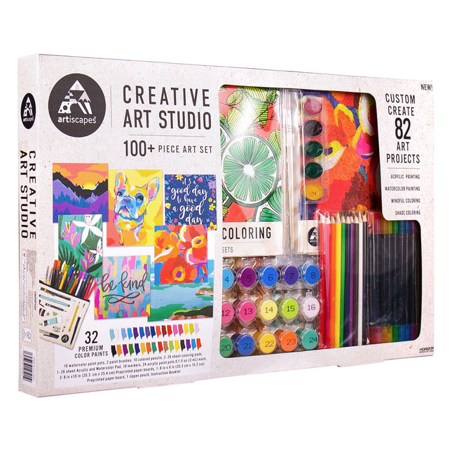 Creative Art Studio ARTISCAPES Art Set 82 Art Projects