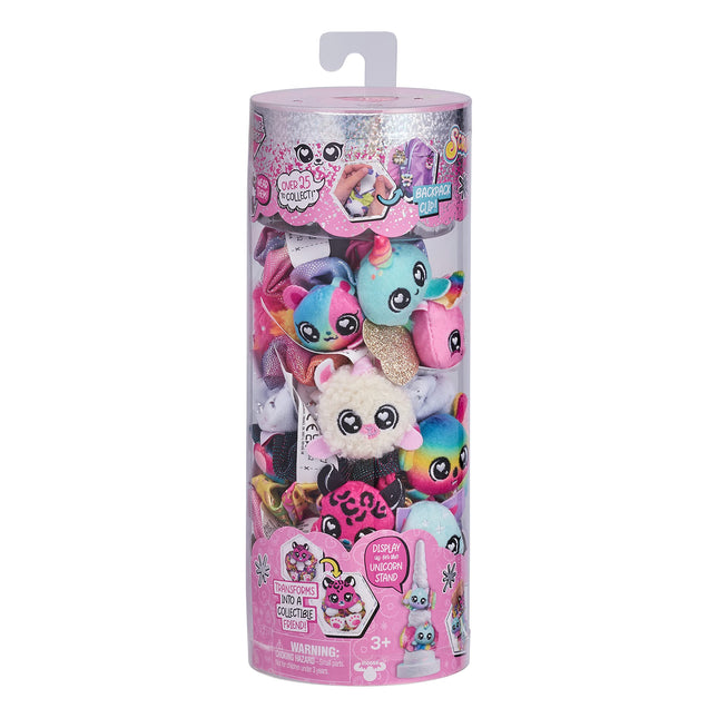 ScrunchMiez Exclusive Magically transforms from Hair Scrunchie to Cute Plush Friend as Well as Backpack Clip. So Many Characters to Collect & wear