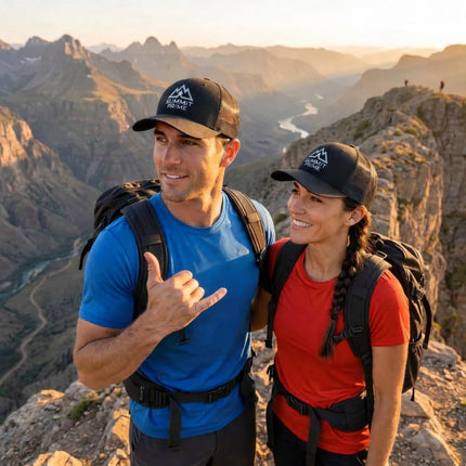 Summit Prime Baseball Hat - Premium Outdoor Snapback Cap, Adjustable Hiking Camping Baseball Hat for Men Women - Breathable Outdoor & Casual Headwear- One Size Black