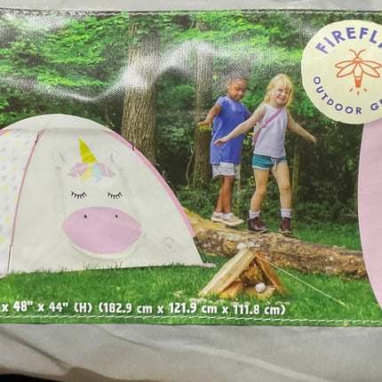 Firefly! Outdoor Gear Unicorn Kids Camping Tent, 2-Person, Pink and White