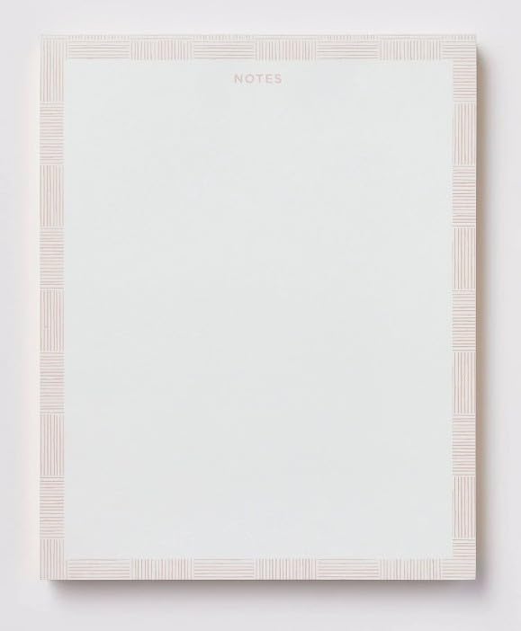 Bahazont Elegant Notes Premium Desktop Notepad, 10 x 8 Inch, Luxury Gold Foil Edge Writing Pad, White Paper with Decorative Border, 140 Sheets Each, 3-Pack