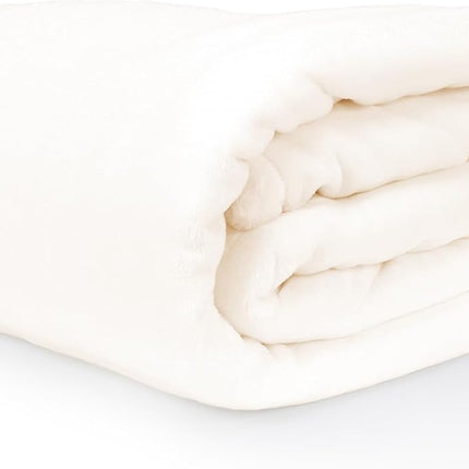 American Blanket Company Luster Loft Fold-over Infant Blanket - Cream 30"x40"