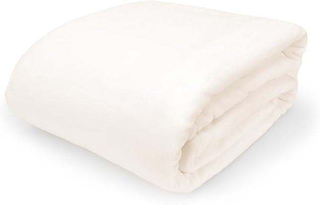 American Blanket Company Luster Loft Fold-over Infant Blanket - Cream 30"x40"