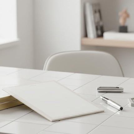 Bahazont Elegant Notes Premium Desktop Notepad, 10 x 8 Inch, Luxury Gold Foil Edge Writing Pad, White Paper with Decorative Border, 140 Sheets Each, 3-Pack