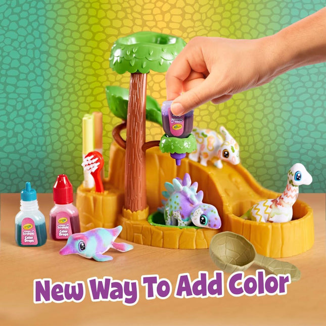 Crayola Scribble Scrubbie Pets Dinosaur Waterslide, Dinosaur Toys for Kids, Pet