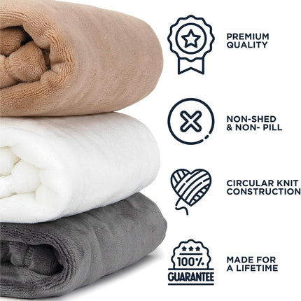 American Blanket Company Luster Loft Fold-over Infant Blanket - Cream 30"x40"