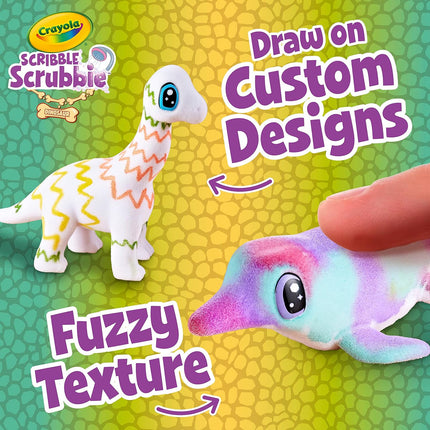 Crayola Scribble Scrubbie Pets Dinosaur Waterslide, Dinosaur Toys for Kids, Pet
