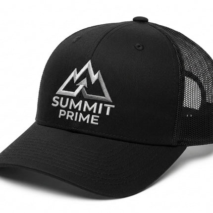 Summit Prime Baseball Hat - Premium Outdoor Snapback Cap, Adjustable Hiking Camping Baseball Hat for Men Women - Breathable Outdoor & Casual Headwear- One Size Black