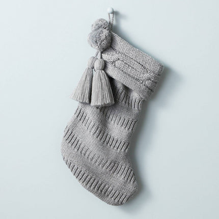 Hearth & Hand with Magnolia Holiday Stocking Collection (Gray Cable Knit)