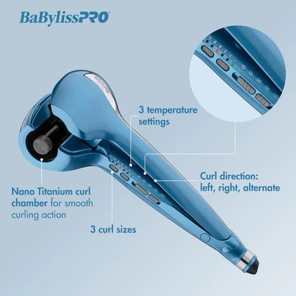 BabylissPRO Nano Titanium Professional Hair Curler Machine, Miracurl 3 in 1 Tool