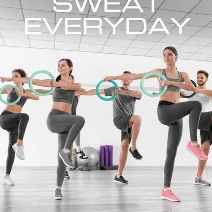 Exercise Weight Ring for Full Body Workout, 10 lb Resistance Training Ring Non-Slip Silicone Surface, 12 Inch Diameter, Teal Blue