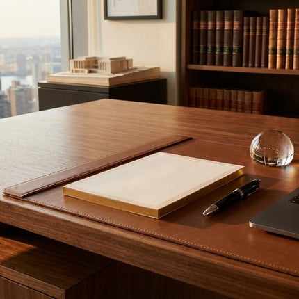 Bahazont Elegant Notes Premium Desktop Notepad, 10 x 8 Inch, Luxury Gold Foil Edge Writing Pad, White Paper with Decorative Border, 140 Sheets Each, 3-Pack