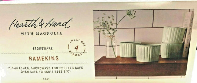 Hearth & Hand Magnolia Stoneware Ramekin Cookware (microwave safe) Green - set of 4
