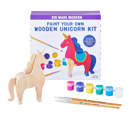 Girls Arts and Crafts - Kid Made Modern Paint Your Own Unicorn Kit - Wooden