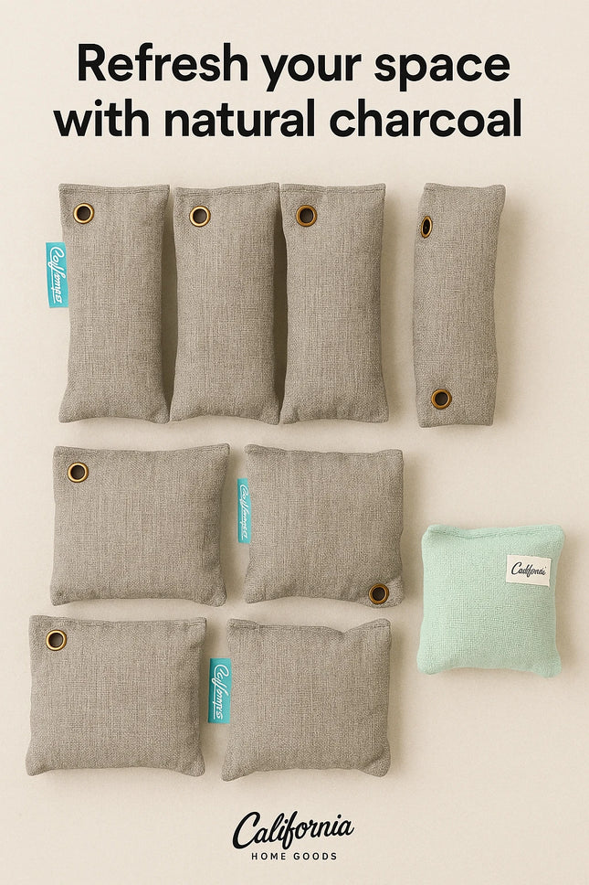 9 Packs Activated Charcoal Odor Absorber Nature Fresh Bamboo Air Purifying Bag