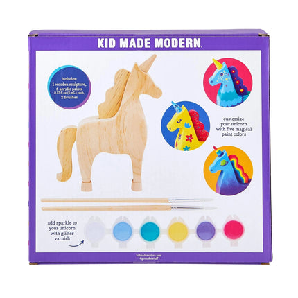 Girls Arts and Crafts - Kid Made Modern Paint Your Own Unicorn Kit - Wooden
