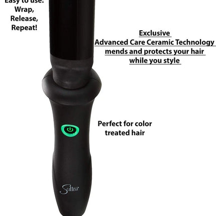 Sultra The Bombshell Rod Curling Iron, Oval Shaped with Protective Heat Glove,