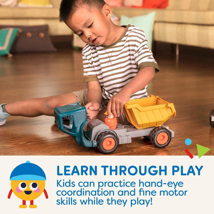 Battat – Yellow Dump Truck – Classic Toddler Trucks – Kids Construction Toys –