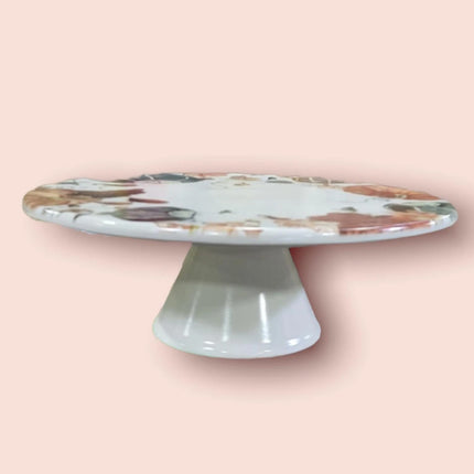 Threshold -12" Fall Stoneware Pumpkin Cake Stand White