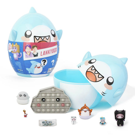 Giant Lankybox Thicc Shark Mystery Figure Set - 9 Pieces Surprise Accessories !!