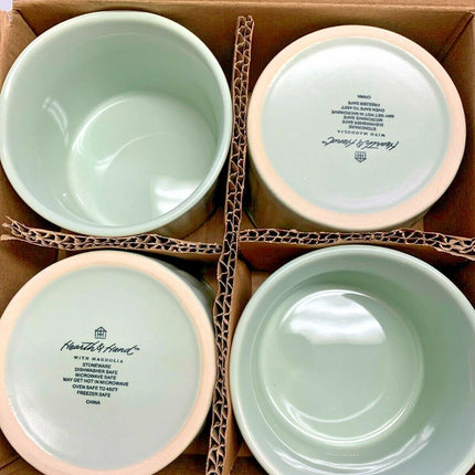 Hearth & Hand Magnolia Stoneware Ramekin Cookware (microwave safe) Green - set of 4