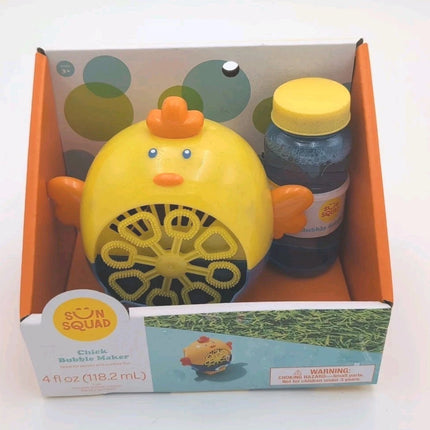 sun squad chick bubble maker with 4 oz bubble solution