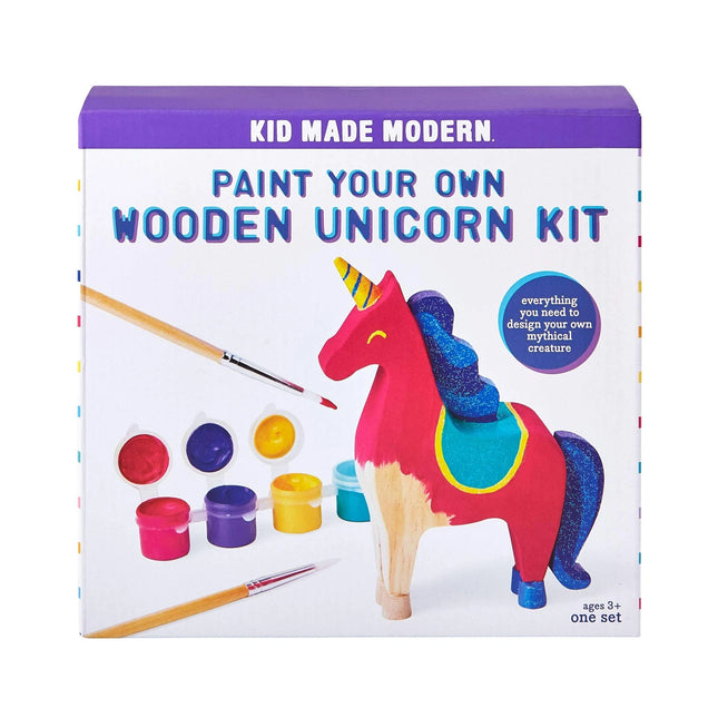 Girls Arts and Crafts - Kid Made Modern Paint Your Own Unicorn Kit - Wooden