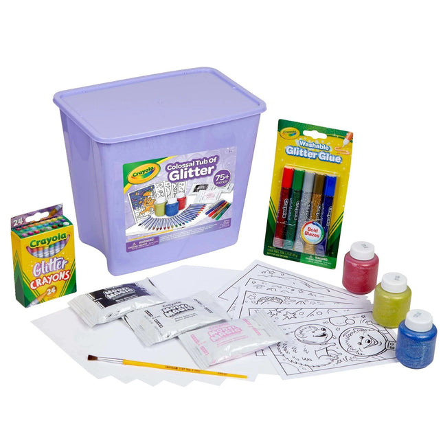 Crayola Glitter Arts and Crafts Kit  80+ School Supplies  Glitter Toy  Creative